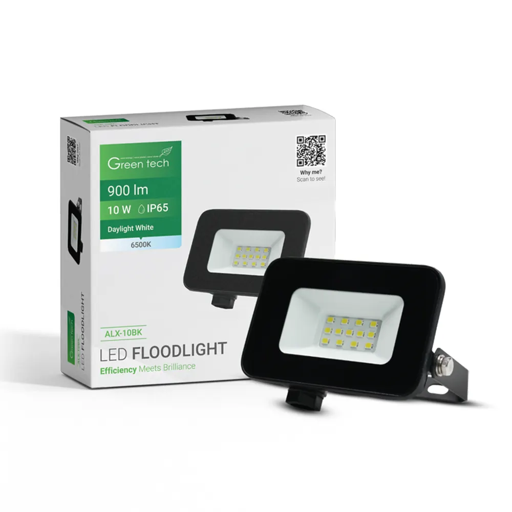 Green Tech LED reflektor 900lm, 10W, 6500K - ALX-10BK