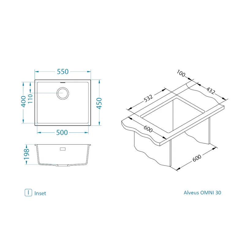 Alveus sudoper Omni 30 - Slika 2
